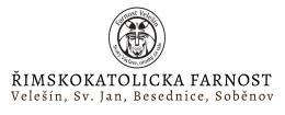 Logo Římskokatolické farnosti Velešín, Besednice, Soběnov, Svatý Jan nad Malší